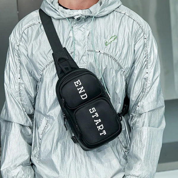 Men's Chest Bag Fashion Shoulder Crossbody Bags for Man 2024 New in High Quality Oxford Cloth Designer Sling Sports Male Handbag