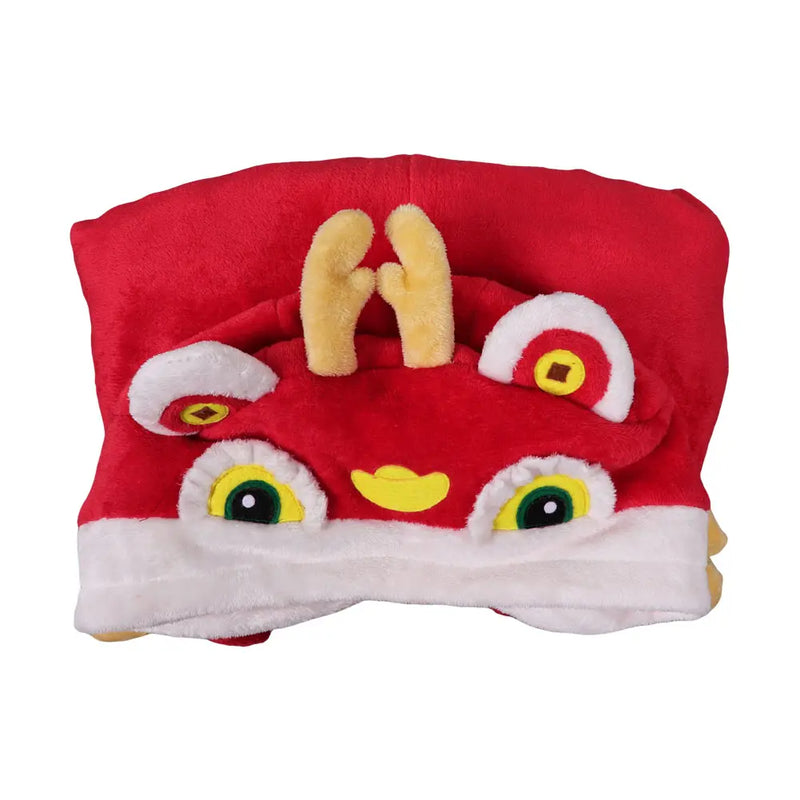 Adult Zodiac Dragon Cosplay Warm Flannel Nightwear Chinese Spring Festival Disguise Women Men Winter Pajamas Homewear Costume